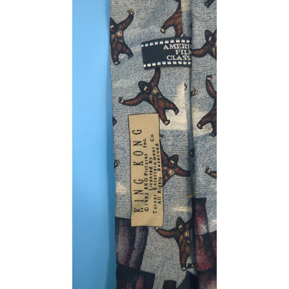American Film Classics King Kong Building New York Print Silk Neck Tie Novelty